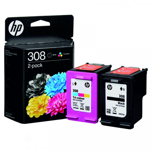 HP 308 6L6S6UE Schwarz + 3-Color original