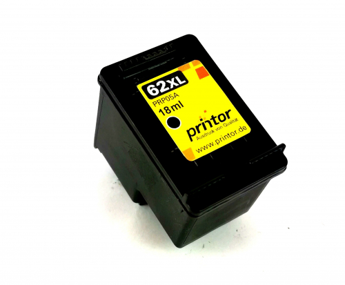 Ink cartridge remanufactured for HP 62 (C2P05AE) XL, Black