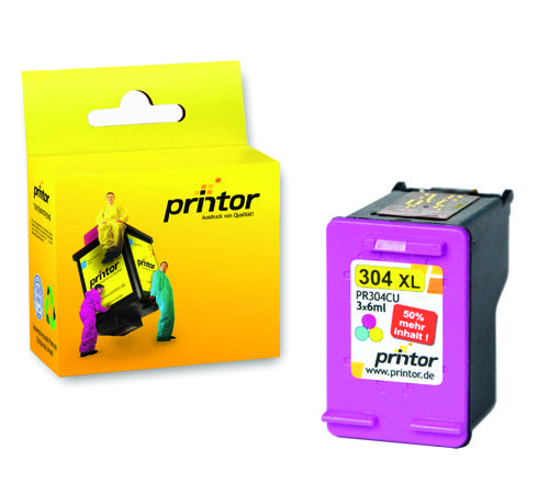 Ink cartridge remanufactured for HP 304 (N9K05AE), 3-colour