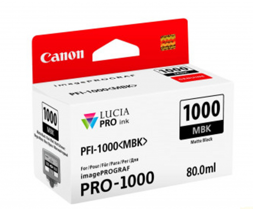 Canon PFI-1000MBK Ink cartridge original, Matte Black