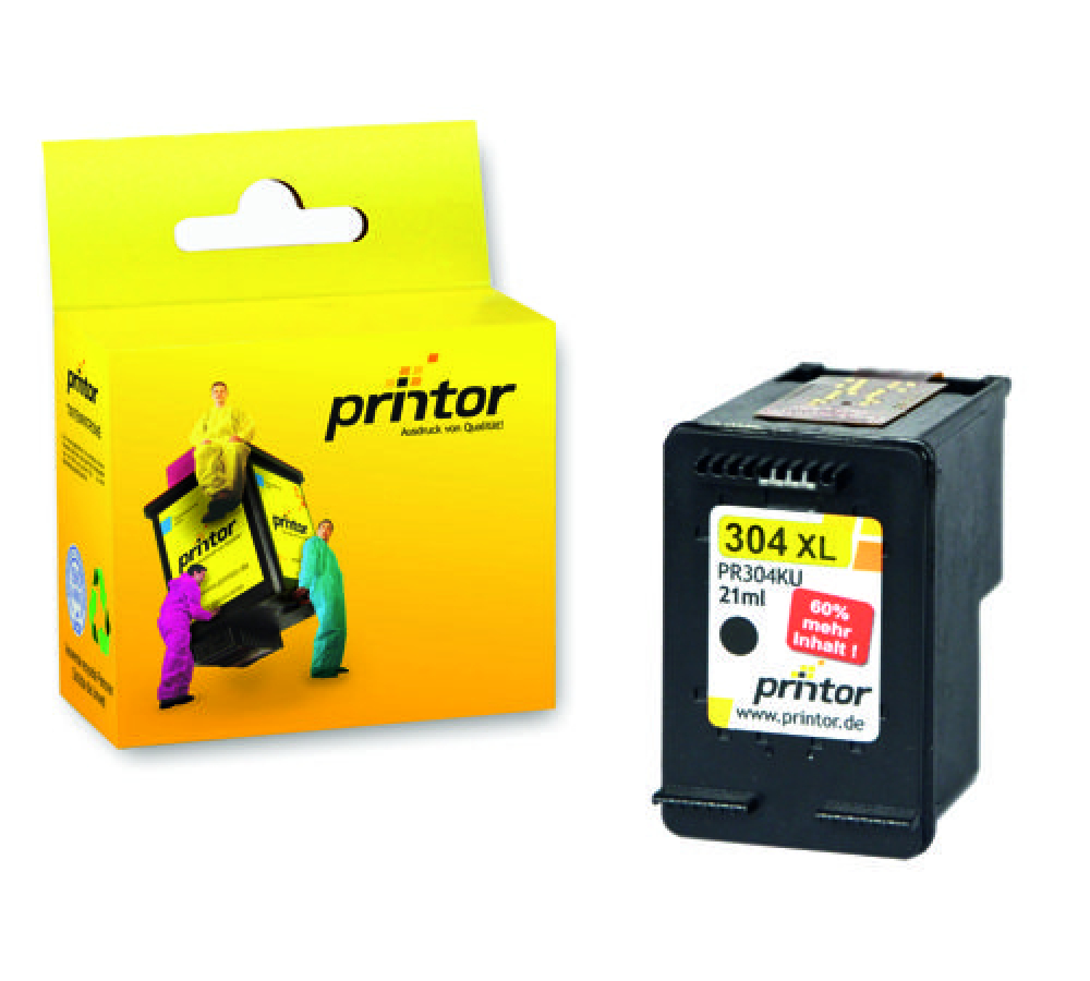 Ink cartridge remanufactured for HP 304 (N9K06AE), Black