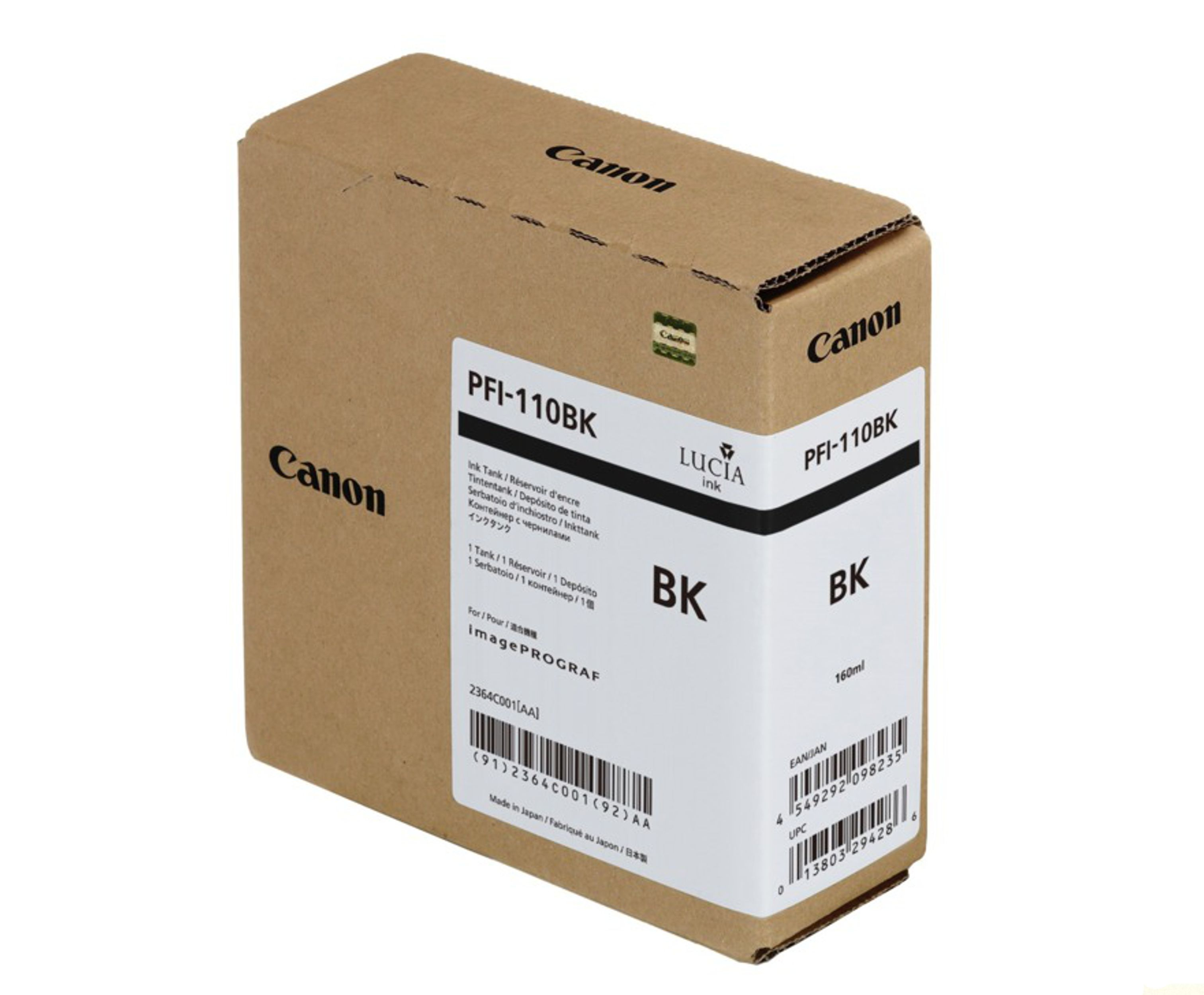 Canon PFI-110BK Ink cartridge original, Black