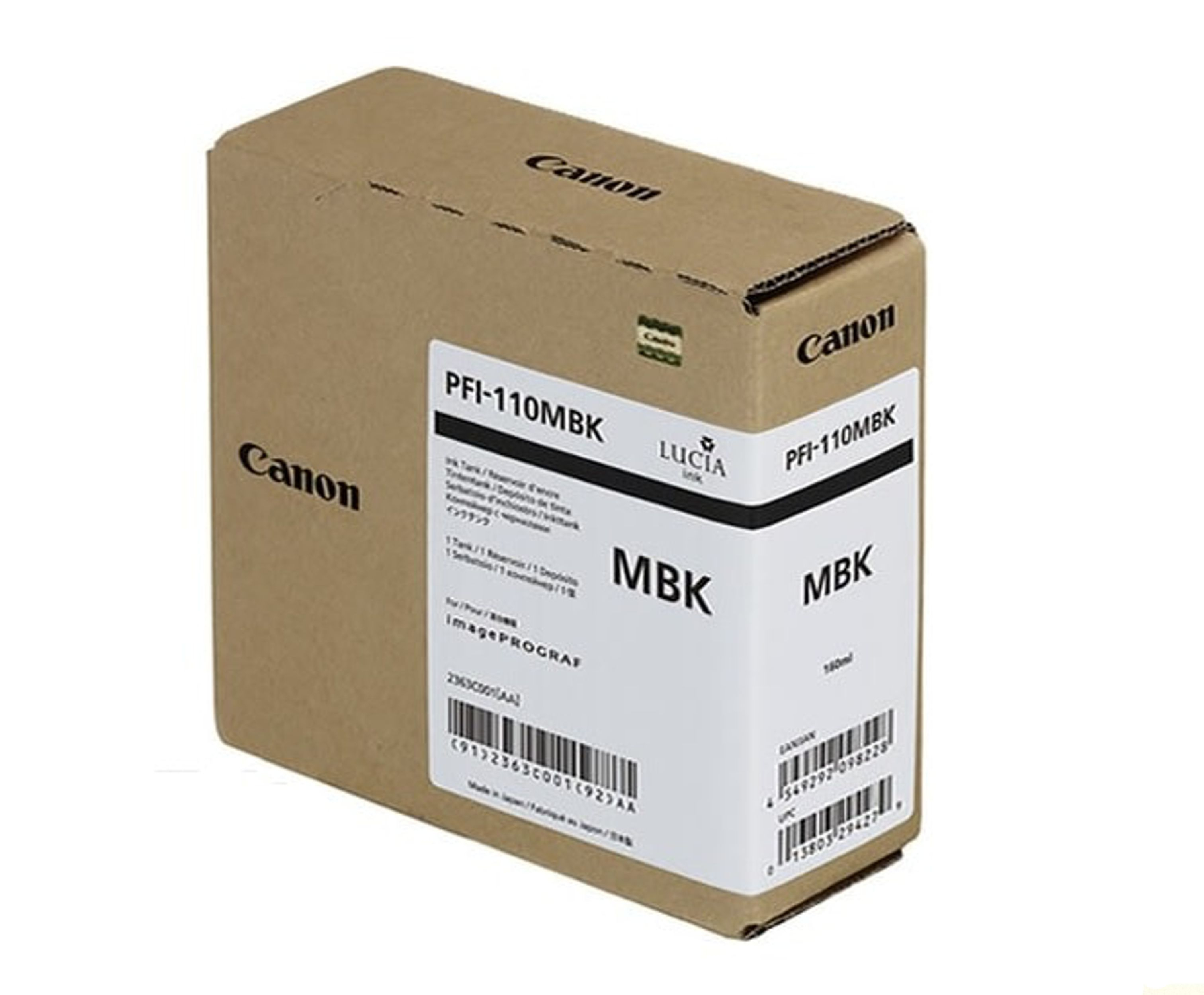 Canon PFI-110MBK Ink cartridge original, Matte Black